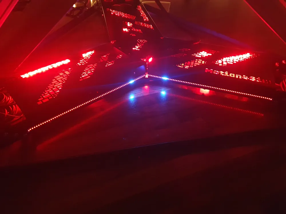 Base lighting in red